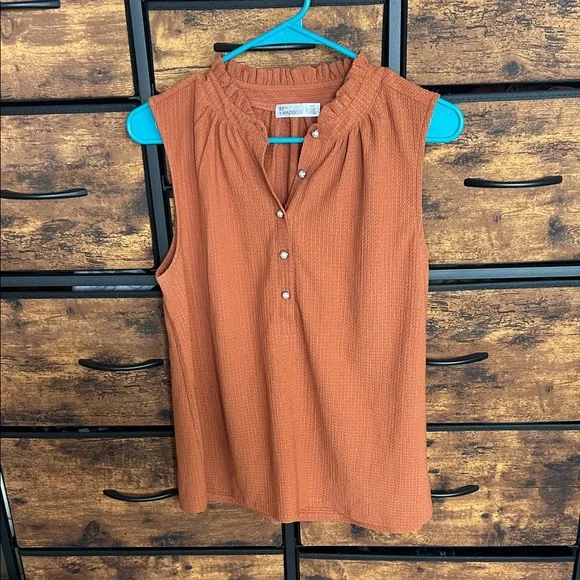 89th & Madison Sleeveless Rust Blouse - Picture 1 of 8